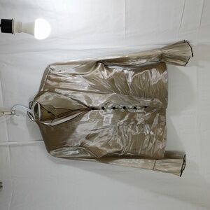 Dressbarn , Metallic Gold Blouse